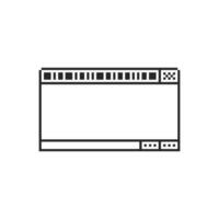 retro-inspired pixel window UI corners vector