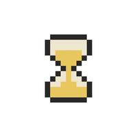 hour sand timer pixel art vector