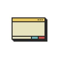 nostalgic pixel UI window frame corners vector
