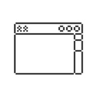 old-school corner frames in pixel art vector