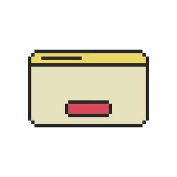 classic pixel art border for UI windows vector