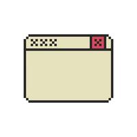 vintage pixel frame UI corner style vector