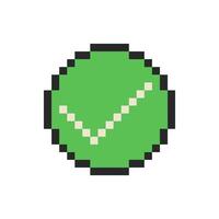 mark check sign pixel art vector