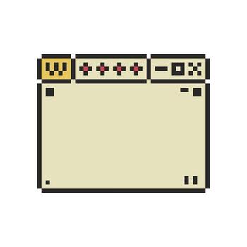 classic window frame in pixelated style vector