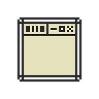 pixel UI border with classic retro accents vector