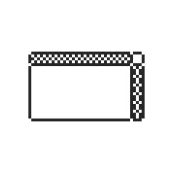 pixelated retro UI corner borders vector
