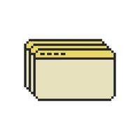 old-school pixel UI border elements vector