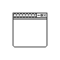 pixel frame with retro corner elements vector
