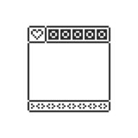 pixel window frames with a classic style vector