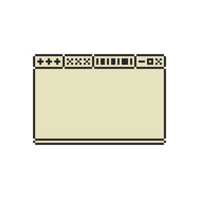 vintage UI pixel corner border