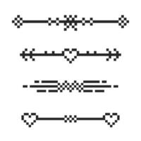 classic pixel retro frame border vector