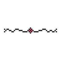 retro pixel art corner detailing vector