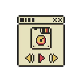 pixelated UI corner frame elements vector