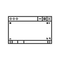 classic retro pixel window borders vector