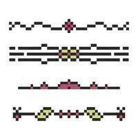 nostalgic 80s pixel border design vector
