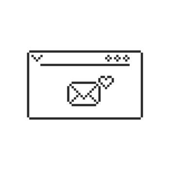 retro UI window pixel frame vector