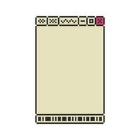 nostalgic pixel art frame design vector
