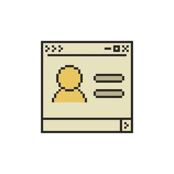 píxel ventana fronteras con retro bordes usuario vector