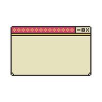 pixelated retro window borders vector