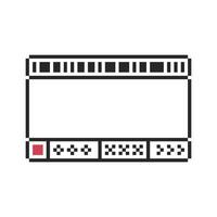 classic pixelated border with retro edges vector