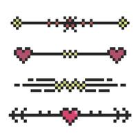 pixelated border in retro style vector