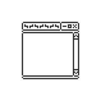 pixelated vintage UI frame corners vector