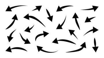 Black bold Arrows icon isolated on white background. Horizontal straight , right and left side signs. Direction symbol vector