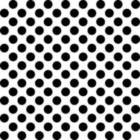 Polka dot pattern, black round dots on white background - dotted seamless repeatable texture background vector