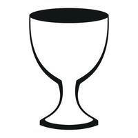 chalice, black and white illustration of a cup, isolated on white background vector