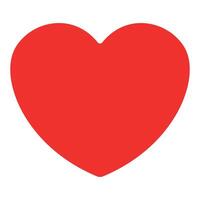 red heart shape symbol, illustration isolated on white background vector