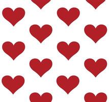 Hearts playing card suit symbol - seamless repeatable pattern texture background vector