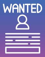 Wanted Illustration Icon vector