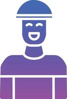 Smiling Man Illustration Icon vector