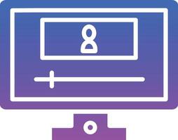 A computer monitor with a lock icon on it vector