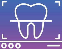 Tooth Xray Illustration Icon vector