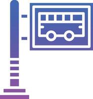Bus Stop Illustration Icon vector