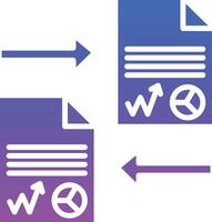 Documents Exchange Illustration Icon vector