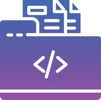 Coding Folder Illustration Icon vector
