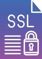 SSL File Illustration Icon vector