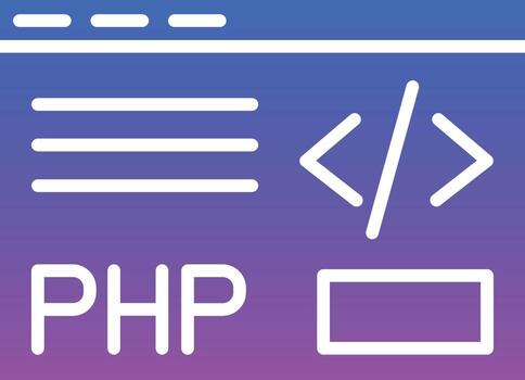 php codificación ilustración icono vector