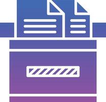 Documents Box Illustration Icon vector