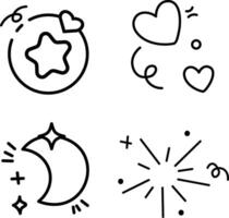 Doodle Random Set vector