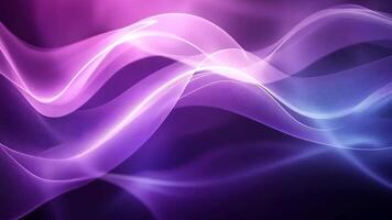 Abstract background with purple and blue glowing waves and lines. video