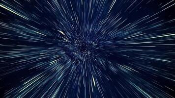 Abstract background with glowing lines radiating from a central point on a dark blue background. video