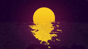 Ocean at sunset with Sunset reflection animation loop. video