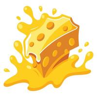 Creative Uses of Cheese Splash in Packaging. vector