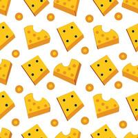 Designs with Seamless Cheese Pattern. vector