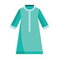 A green dress with a blue collar vector