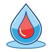 Blood drop icon illustration design vector