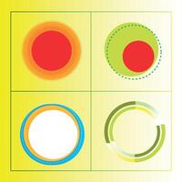 Round shape geometric circle design vector